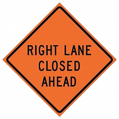 G7243 Lane Closed Traffic Sign 48 x 48