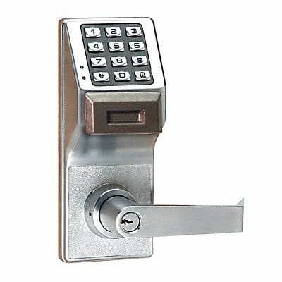 Electronic Lock Brushed Chrome 12 Button