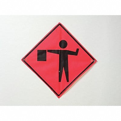 Flagger Ahead Traffic Sign 48 x 48