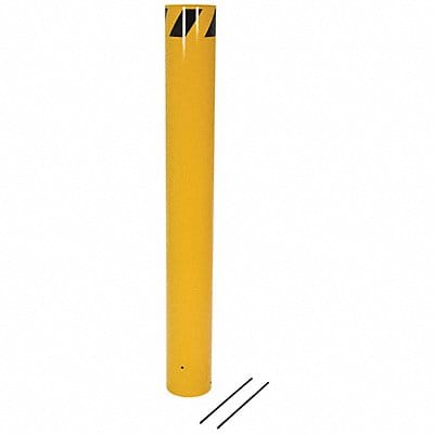 Bollard 72 in H Yellow Carbon Steel
