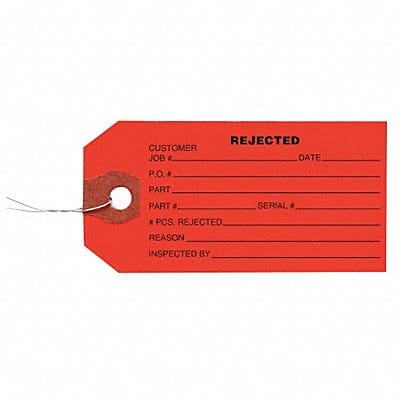 Inspection Tag Paper Rejected PK1000
