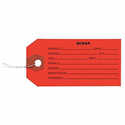 Inspection Tag Paper Scrap PK1000