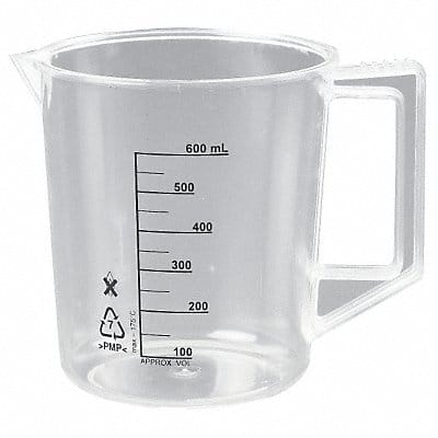 Beaker 600 mL 125 mm H 109.5 mm Dia PK6