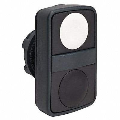 Non-Illum Push Button No Legnd Wht/Blck