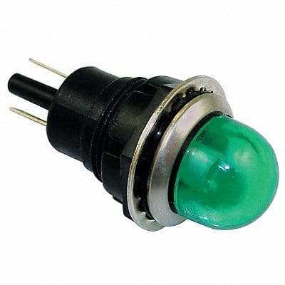 Raised Indicator Light Green 120V