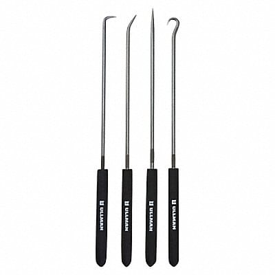 Pick/Hook Set Stl Shft Plstc Grps PK4