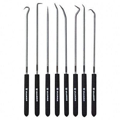 Pick/Hook Set Stl Shft Plstc Grps PK8
