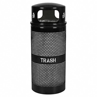 Trash Can 34 gal Black Steel Trash Can 34 gal Black Steel