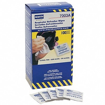 Respirator Wipes 5 in x 7 in PK100