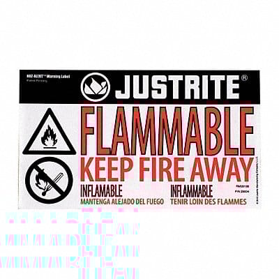 Safety Cabinet Lbl 6x10.375in Paper