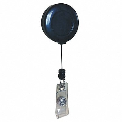 Badge Reel Retractable w/Pin BLK PK10