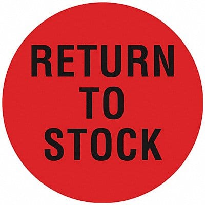 D6077 Inventory Control Label Red PK1000