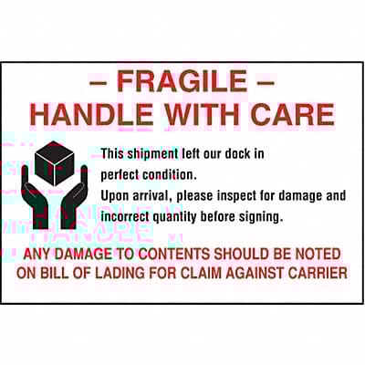Instructional Label Care PK50