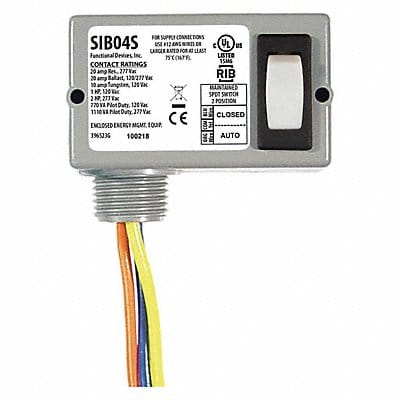 Prewired Rocker Switch SPDT 20A@277VAC