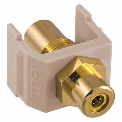 Inline Coupler RCA Duplex Almond