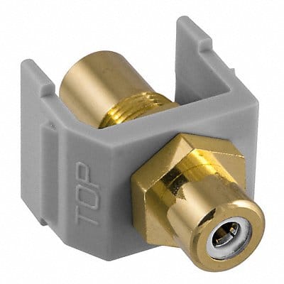 Inline Coupler RCA Duplex Gray