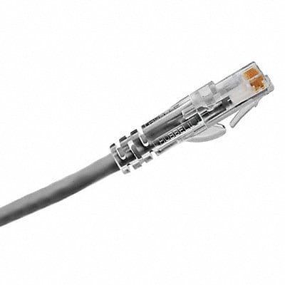 Patch Cord Cat 6A Clear Boot Gray 5 ft.