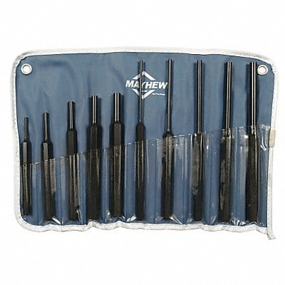 Drive Pin Punch Set 10 Pieces Steel