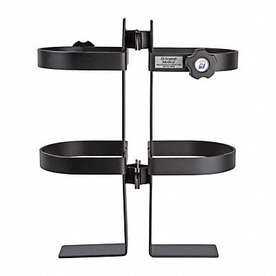 Dual Tank Holder Pole Mounted Black