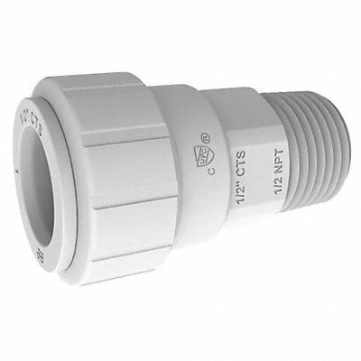 Connector 3/4 CTS x 3/4 NPT White Connector 3/4 CTS x 3/4 NPT White