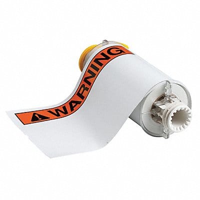 Label Orange/Black on White 7x10In Vinyl