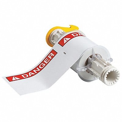 Label Red on White 4x6In Vinyl