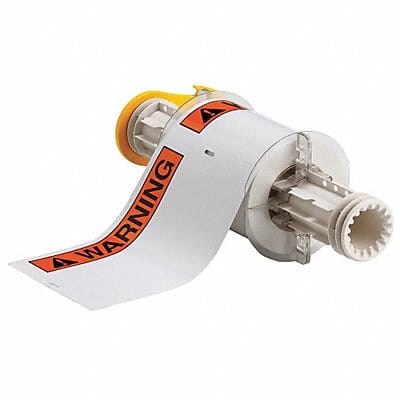 Label Orange/Black on White 4x6In Vinyl