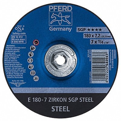 Grinding Wheel Type 27 7 x 1/4