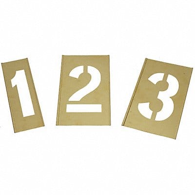 Interlocking Stencil Numbers Brass Interlocking Stencil Numbers Brass
