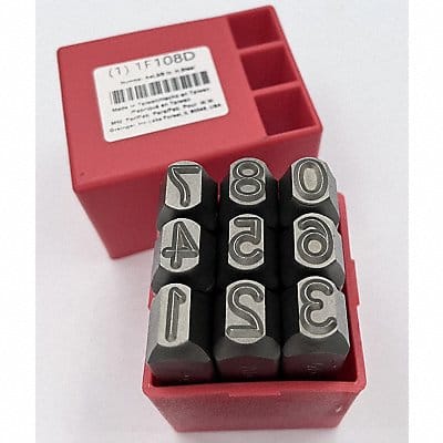 Number Set 3/8 in H Steel