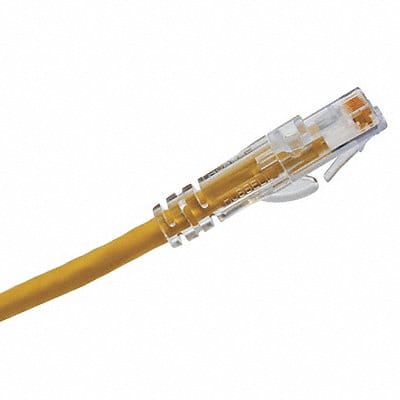 Patch Cord Cat 6A Clear Boot Yellow 7ft.