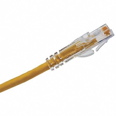 Patch Cord Cat 6A Clear Boot Yellow 10ft