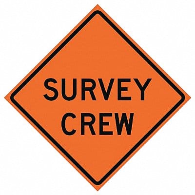 Survey Crew Traffic Sign 36 x 36