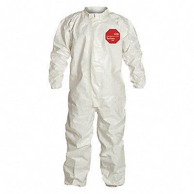 Collared Coveralls M Wht Tychem 4000 PK6