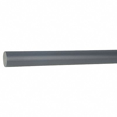 PlasticRod PVC Type 1 7/8 Dia 4ftL Gray
