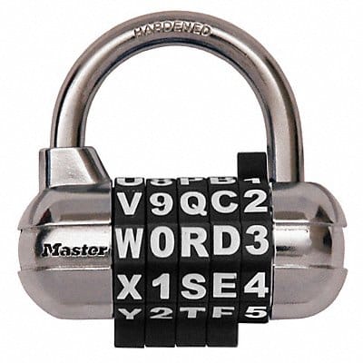 Luggage Padlock 1 in Oval Silver