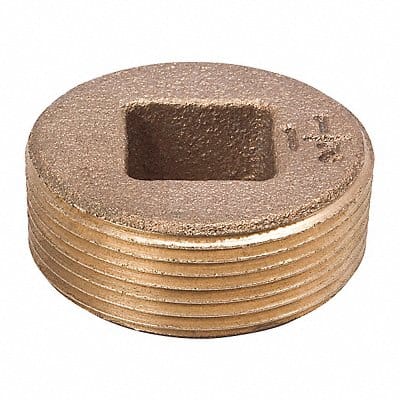 Square Head Plug Red Brass 3 in MNPT