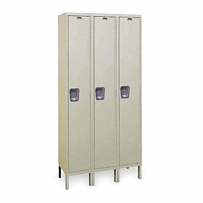 K4088 Wrdrb Lockr Solid 3 Wide 1 Tier Tan