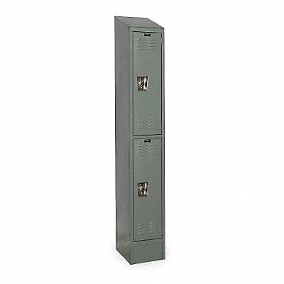 D4817 Wardrobe Locker Lvrd 1 Wide 2 Tier Gray