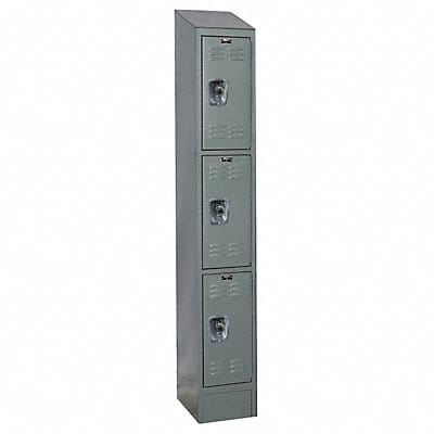 D4826 Wardrobe Locker Lvrd 1 Wide 3 Tier Gray