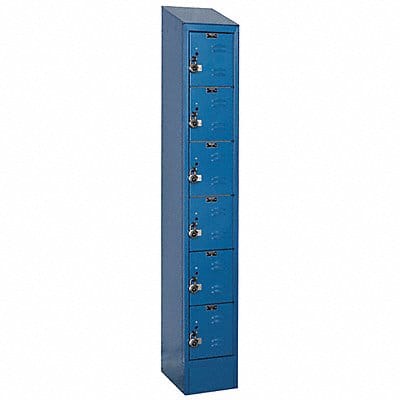 D4833 Box Lockr Lvred 1 Wide 6 Tier Blue