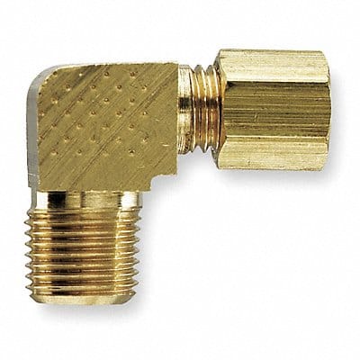 Elbow 90 Brass CompxM 3/8Inx1/2In PK10