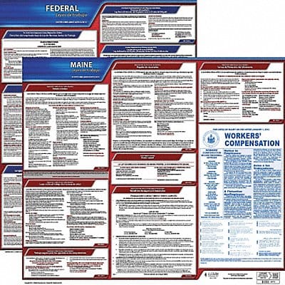 Labor Law Poster Kit ME Spanish 27 in W