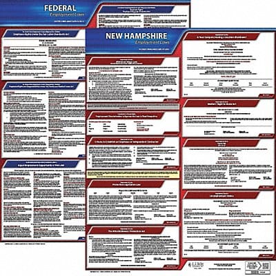Labor Law Poster Kit NH English 27 in W