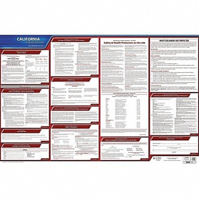 Labor Law Poster State Labor Law CA