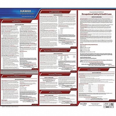 Labor Law Poster State Labor Law HI