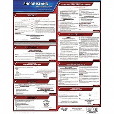 Labor Law Poster State Labor Law RI