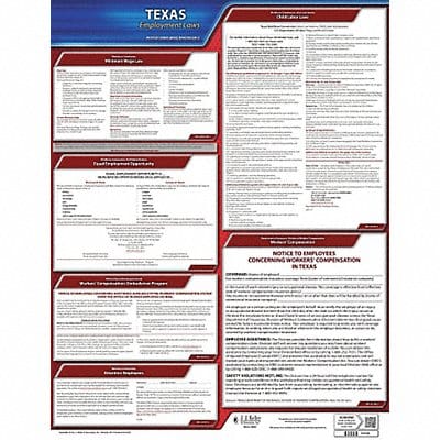 Labor Law Poster State with WC TX