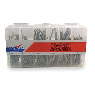 Cotter Pin Asst Extend Prong Zinc 420 PC