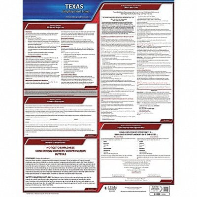 Labor Law Poster State No WC TX